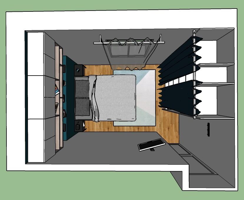 Vue aérienne d'aménagements 3D - rendu agence 2